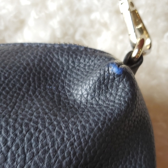 BCBG Paris Blue Crossbody Bag with Gold Accents Approx 10 X 8 - Picture 3 of 12